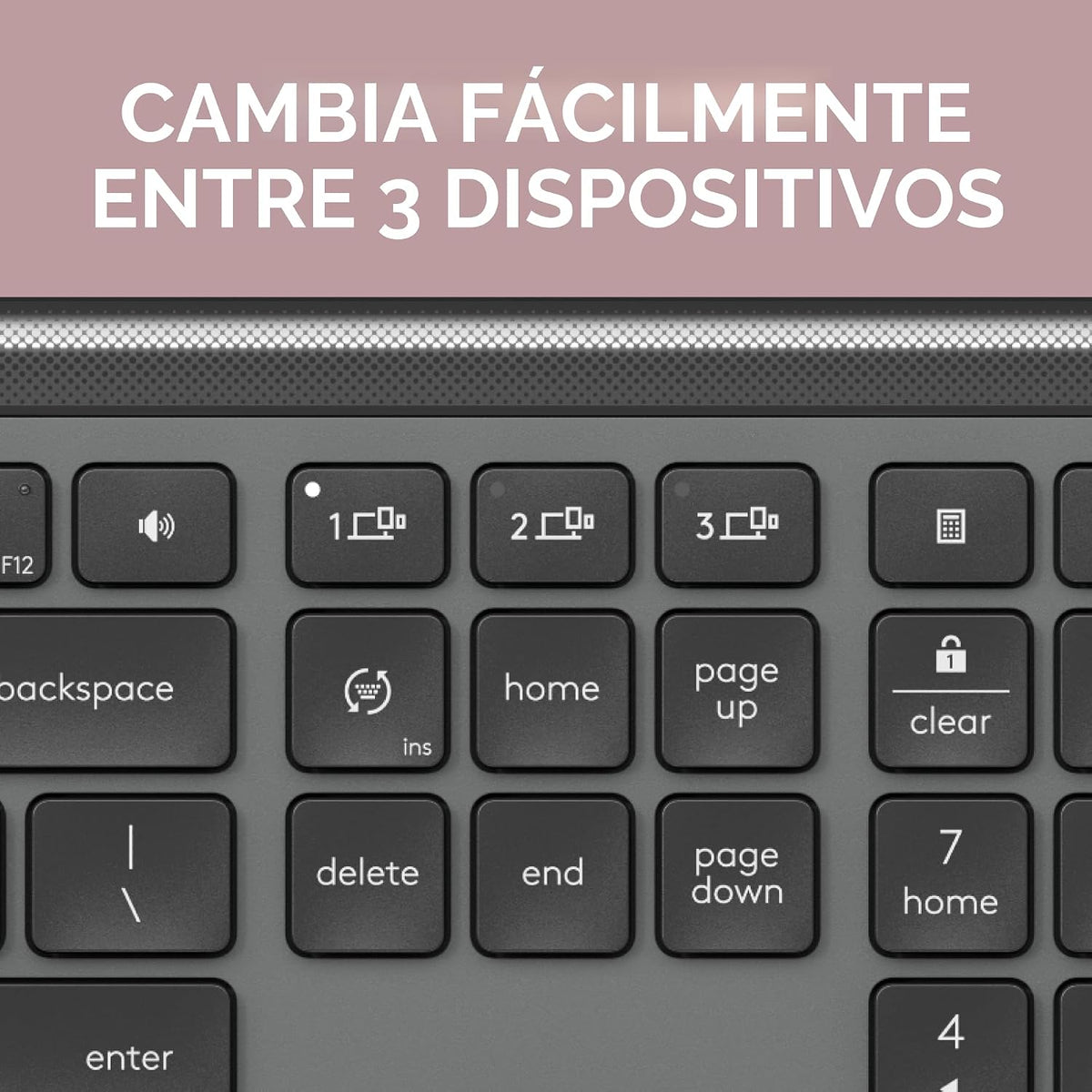 Teclado inalámbrico Logitech Signature Slim K950 con escritura sile...