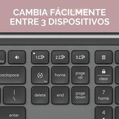 Teclado inalámbrico Logitech Signature Slim K950 con escritura sile...