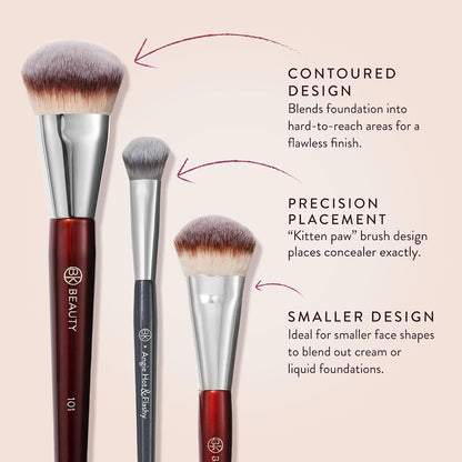 BK Beauty Set de brochas - A506, 109 y 101 para corrector, base con...