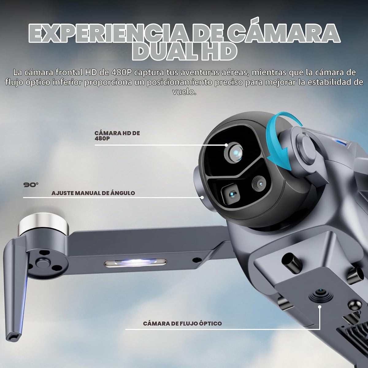 Contixo F26 Volant Drone con controlador de pantalla de 4.3", F...