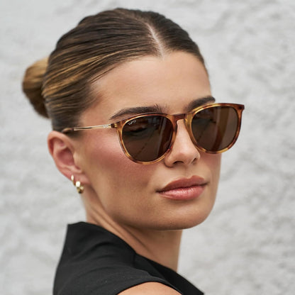 WearMe Pro Gafas de sol polarizadas redondas para mujer, protección...