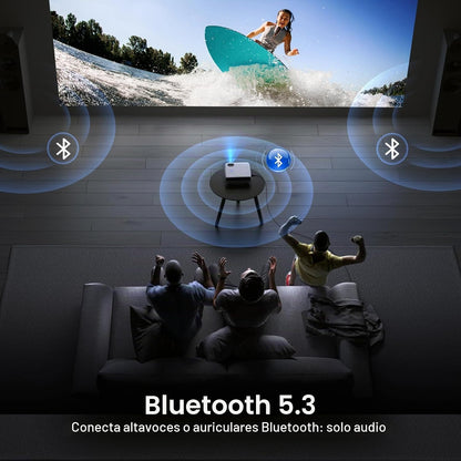 HAPPRUN Proyector Bluetooth Nativo 1080P - Estándar | Native 1080P...