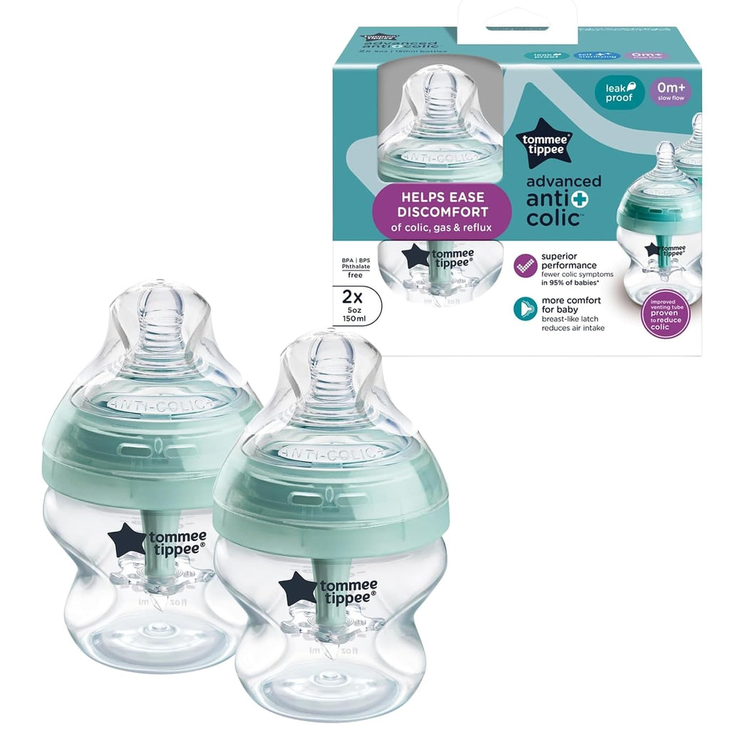 Tommee Tippee Biberones anticólicos avanzados de 5 onzas sin BPA, p...