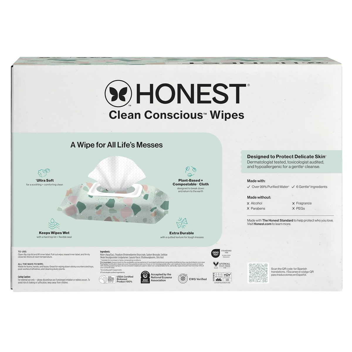The Honest Company - Toallitas limpiadoras para bebé con 99% de agu...