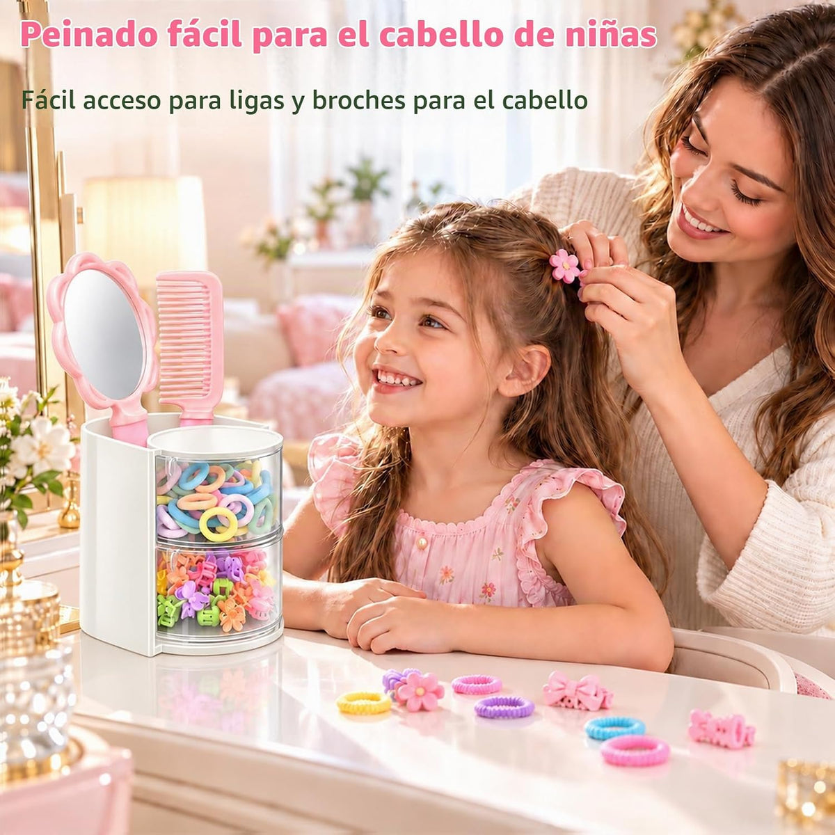Luscinia - Organizador de accesorios para el cabello con soporte pa...