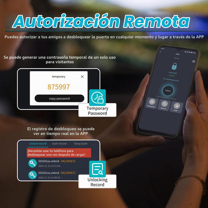 SFW Caja de cerradura inteligente, caja de llaves Bluetooth con con...