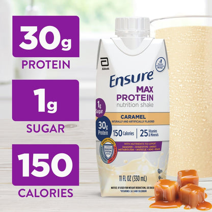Ensure Max Protein - Batido de Proteína | Caramelo | Listo para Beb...
