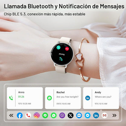 Reloj inteligente para mujer, pantalla AMOLED de 1.27 pulgadas con...