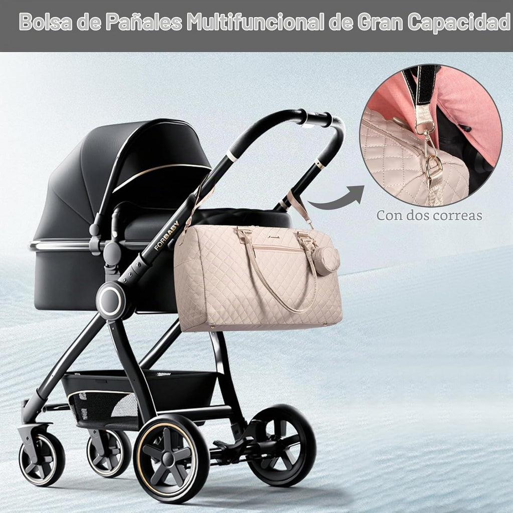 LOVEVOOK - Bolso para pañales con estuche para chupete y cambiador,...