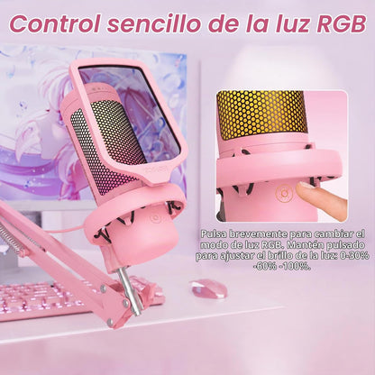 TONOR Juego de micrófonos para juegos, micrófono de condensador voc...