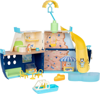 BLUEY Juego de crucero con tobogán, más de 15 accesorios, 2 figuras...