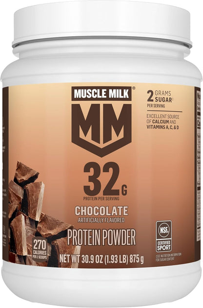 Muscle Milk Proteína en polvo auténtica, chocolate, 1.93 libras, 13...