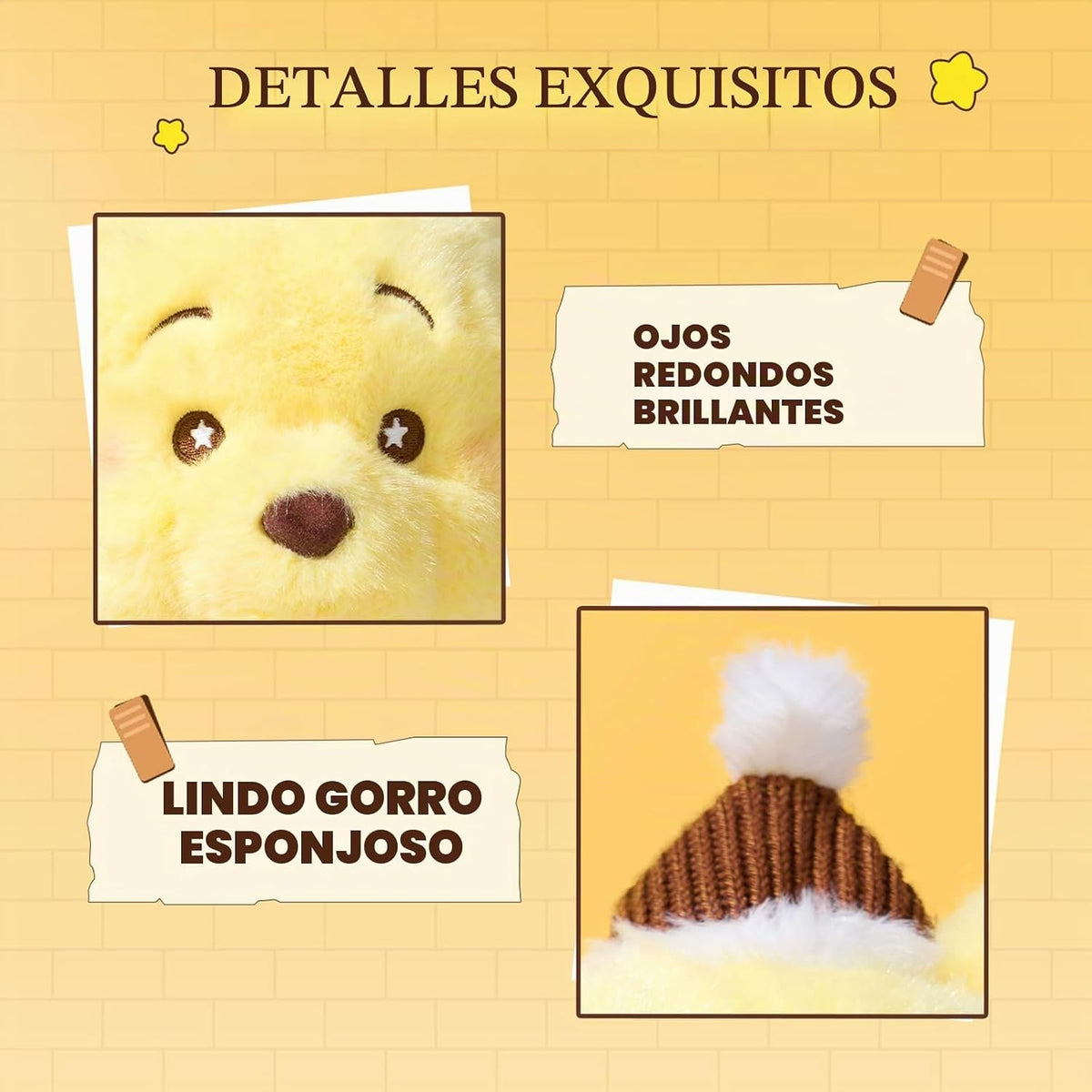 MINISO Peluche de Winnie The Pooh de Disney, Multi