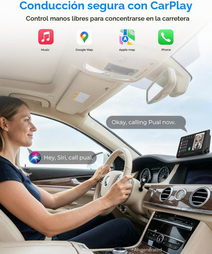 Cámara para coche de bebé Babyvue BV7 con Carplay, pantalla dividid...