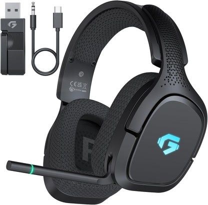AOC Auriculares inalámbricos para juegos de 2,4 GHz para PS5, PC, S...