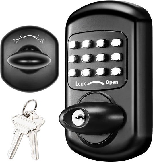 Cerradura de puerta digital y mecánica para teclado de entrada sin...