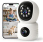 Firskids Cámara de seguridad interior, monitor de bebé de doble len...