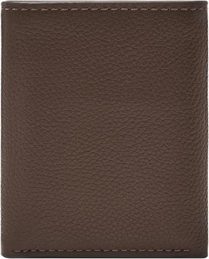 Fossil Carson - Cartera de piel triple para hombre