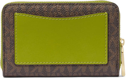 Michael Kors Estuche para tarjetas con cremallera pequeña para muje...
