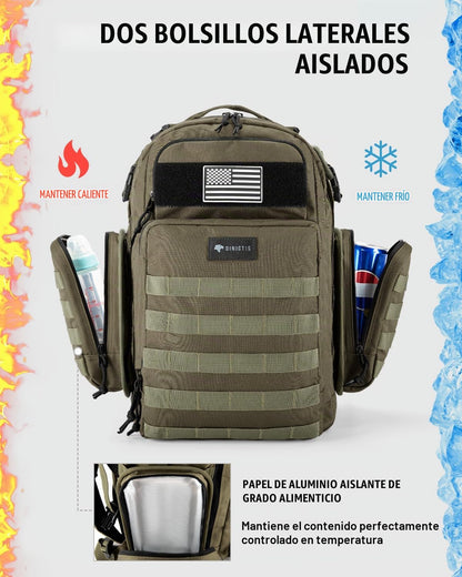 Dinictis Mochila de pañales de 40 L para papá, bolsas de pañales de...