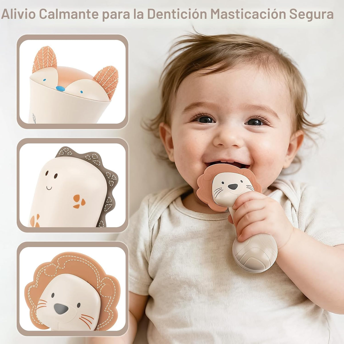 Sonajeros para bebés, juguetes para la dentición de 3 a 6 meses, ju...