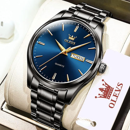 OLEVS Relojes para hombre Relojes de cronógrafo de fácil lectura lu...
