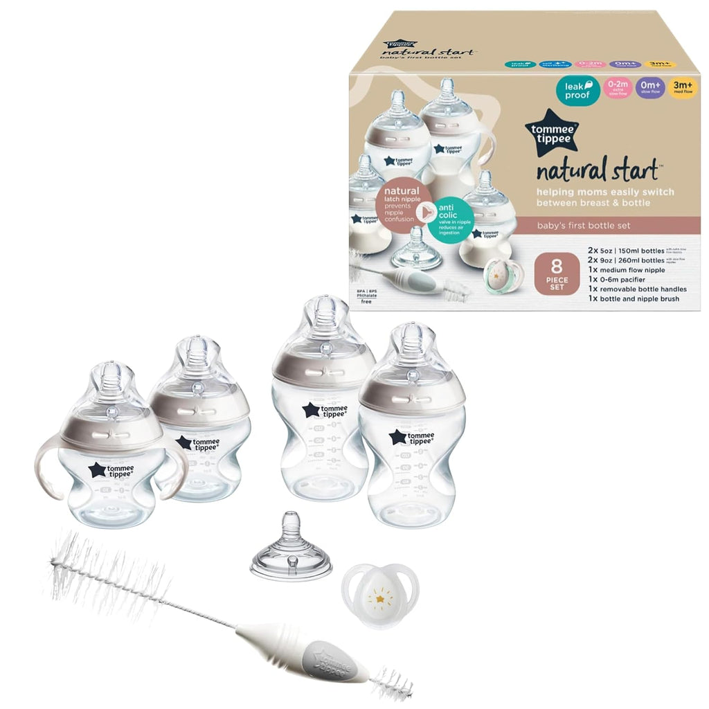 Tommee Tippee Natural Start - Juego de 8 biberones y chupones para...