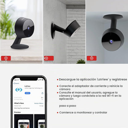 LaView Cámaras de seguridad 4 piezas, cámara de seguridad para el h...