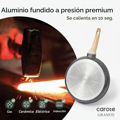 CAROTE - Juego de utensilios de cocina antiadherentes, ollas y sart...