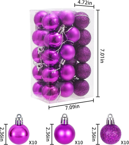 Adornos de Navidad, 30 esferas, decoración de árbol de Navidad, irr...