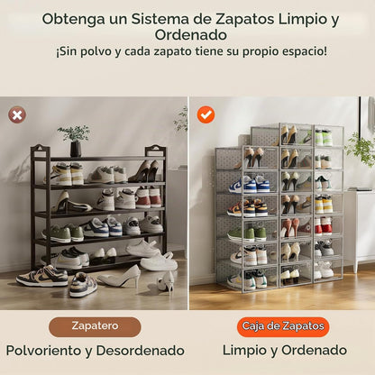 Pinkpum Paquete de 15 cajas de almacenamiento de zapatos grandes |...