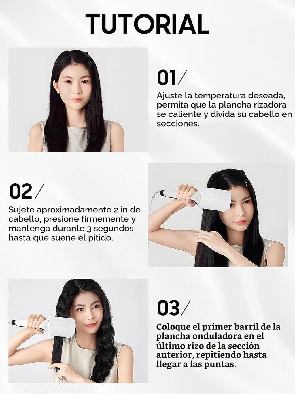 AraSyleon Engarzadora Herramienta para el cabello Ondulador de pelo...