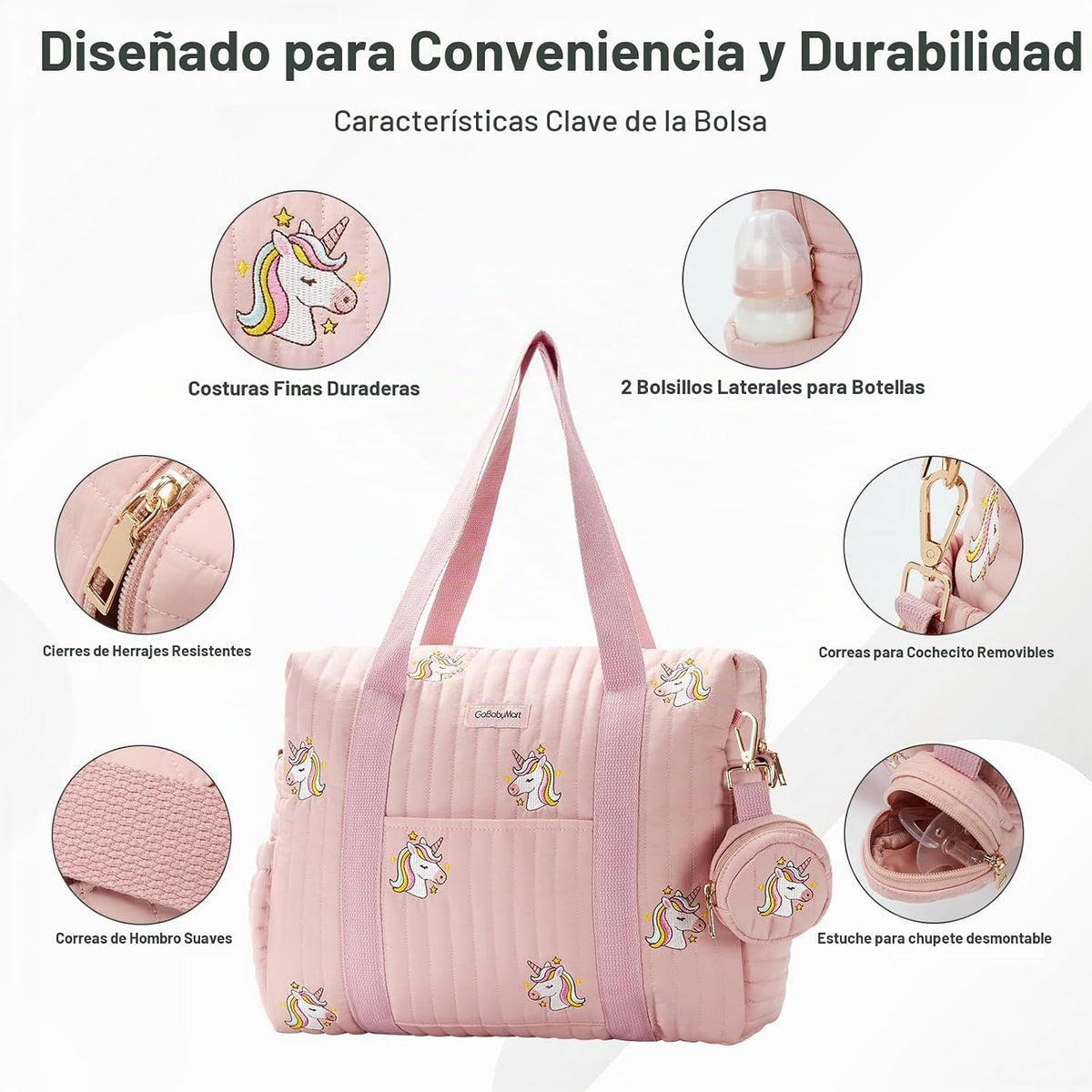 GOBABYMART Juego de 3 bolsas para pañales, bolsa de hospital para t...