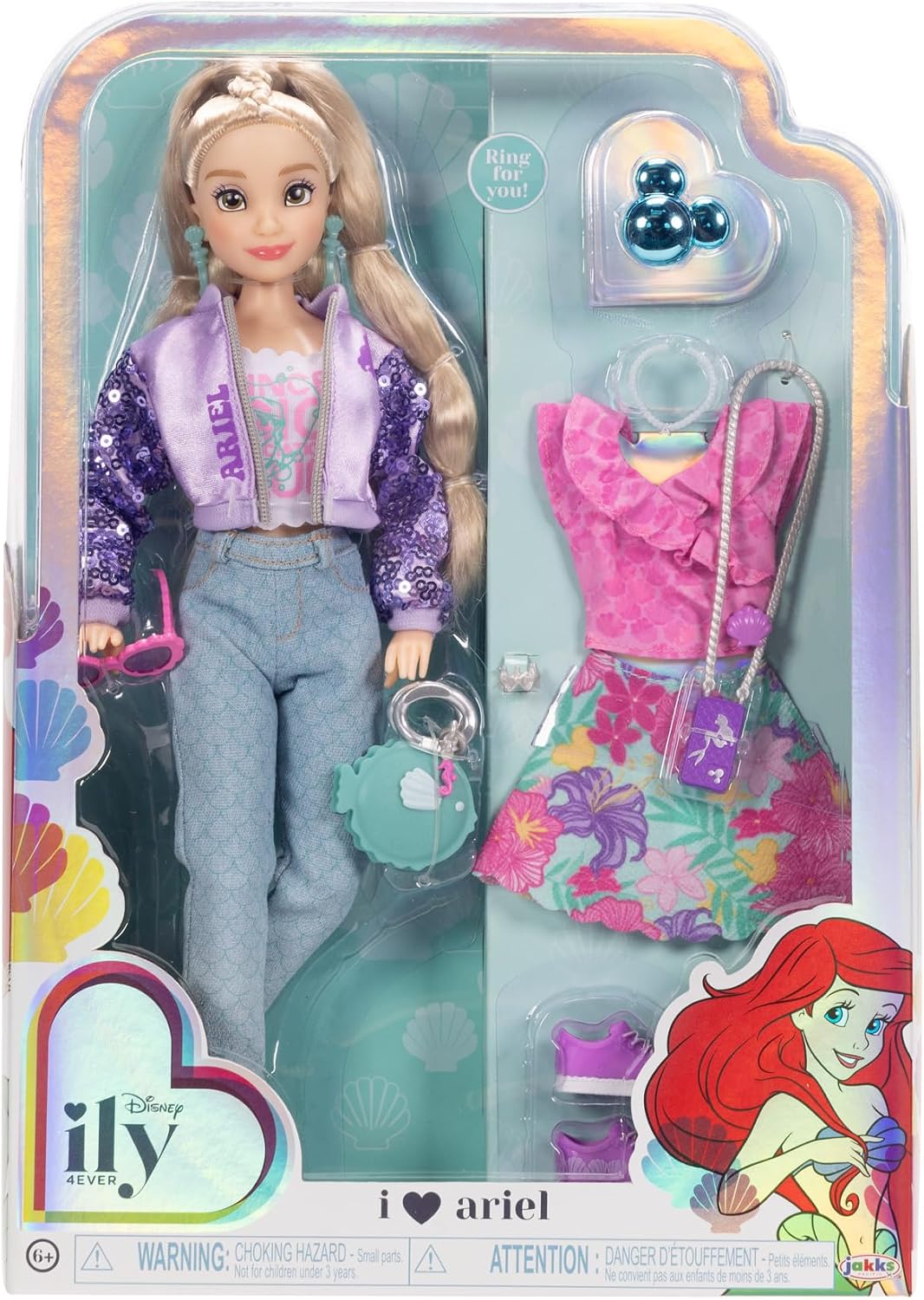 Disney ILY 4EVER Muñecas de moda Ariel de 11.5 pulgadas de alto con...