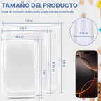 YOPCDJ Paquete de 3 fundas rígidas transparentes con cremallera, Bl...