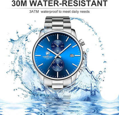 GOLDEN HOUR Fashion Business - Relojes para hombre con cronógrafo,...