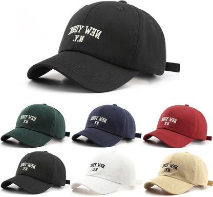 Paquete de 6 gorras de béisbol unisex de algodón lavado vintage, su...