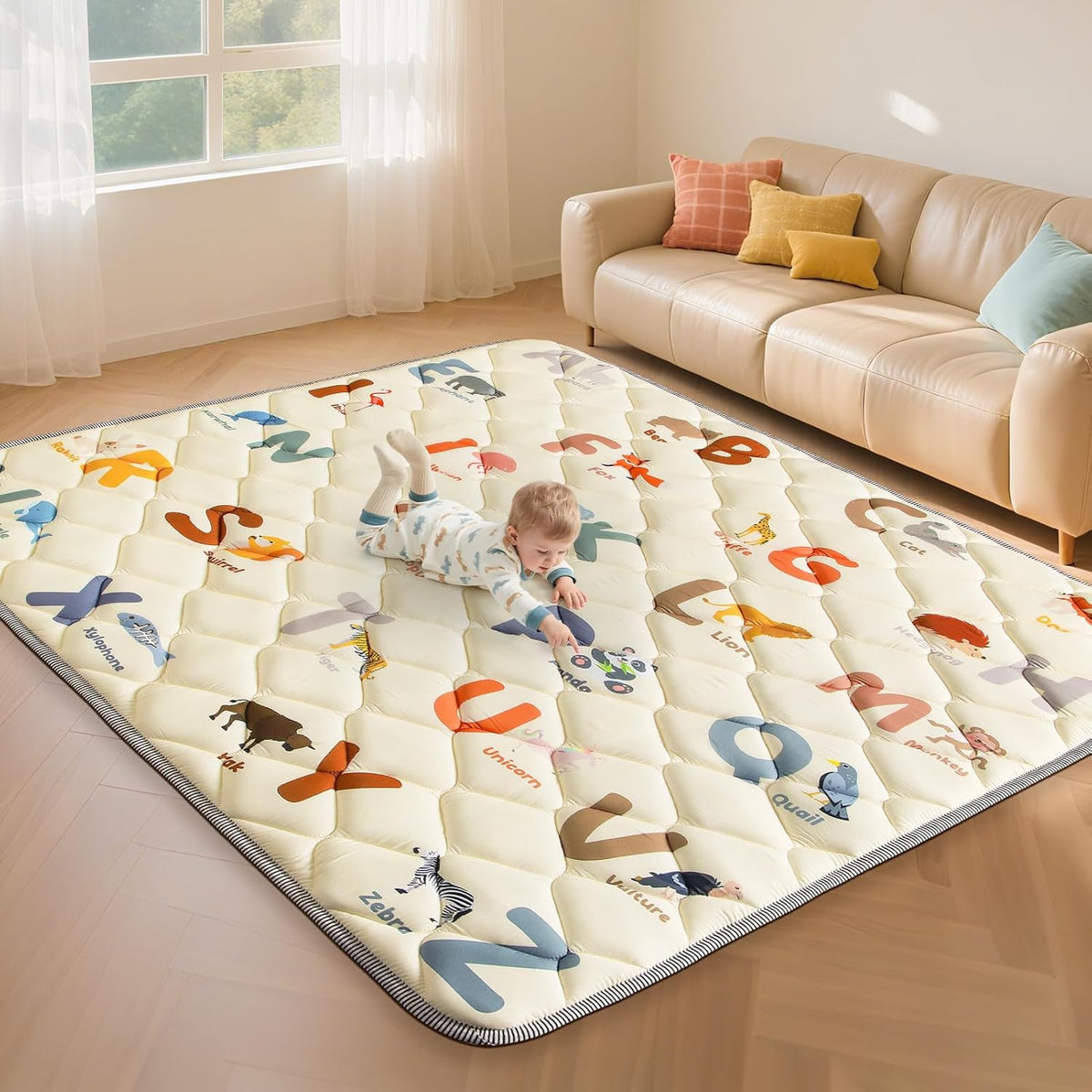 Omzer 79 x 71 - Alfombra de juego para bebé, para el suelo, para ni...