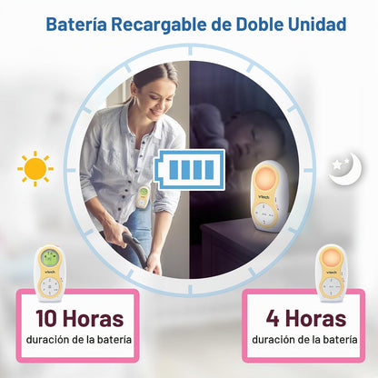 VTech Monitor de audio digital para bebés de 2 unidades para padres...