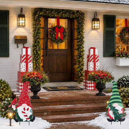 YEAHOME Decoraciones Navideñas para Exteriores, Paquete de 2 Estaca...