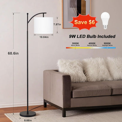 Ambimall Lámpara de pie de 60 pulgadas con 3 temperaturas de color,...