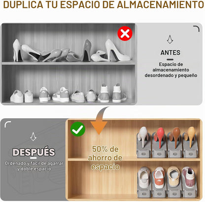 Neprock Organizador de ranuras para zapatos, organizador de almacen...