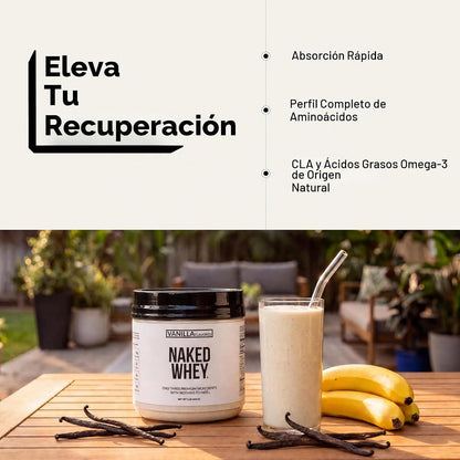 NAKED Proteína de suero de vainilla de 1 libra, solo 3 ingredientes...