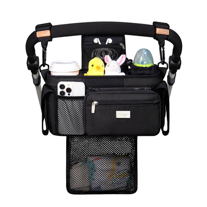 TOPDesign Organizador universal para cochecito de bebé, carro doble...