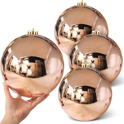 Zubebe 4 piezas extra grandes de adornos de bola de Navidad de 8...