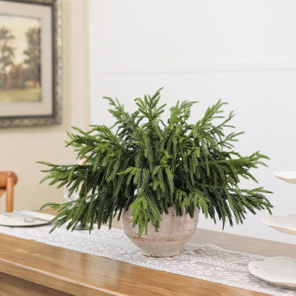 40 ramas de pino Norfolk artificiales de 18 pulgadas para Navidad |...