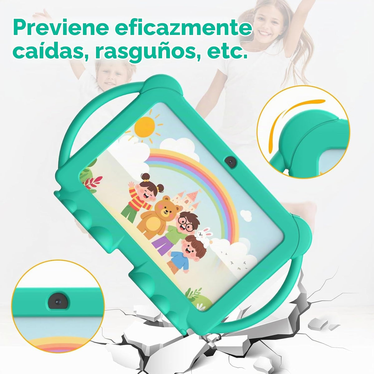 PEICHENG Tableta para Niños de 7 pulgadas Android 12.0 para Niños P...