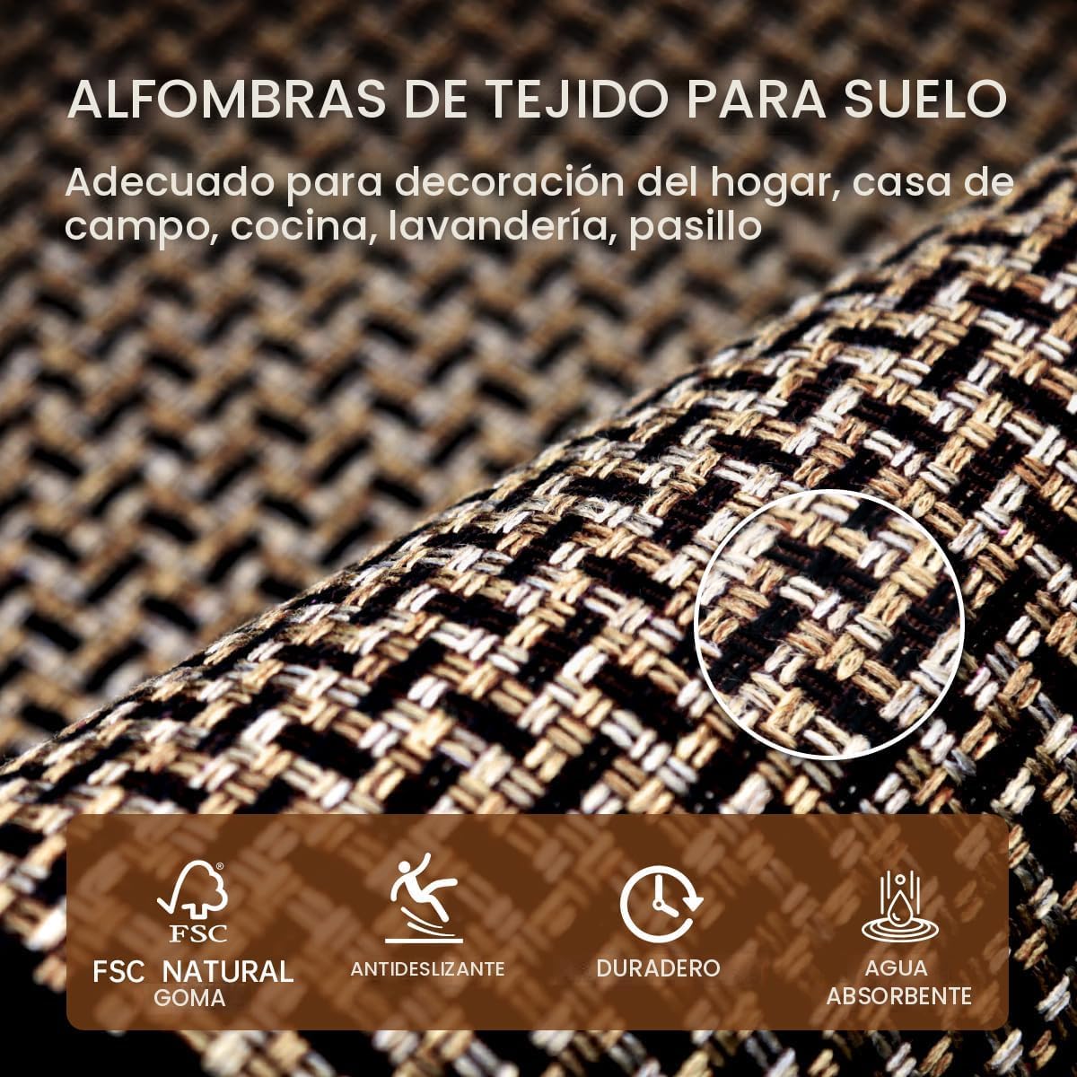 eqivei Juego de alfombras y tapetes de cocina antideslizantes lavab...