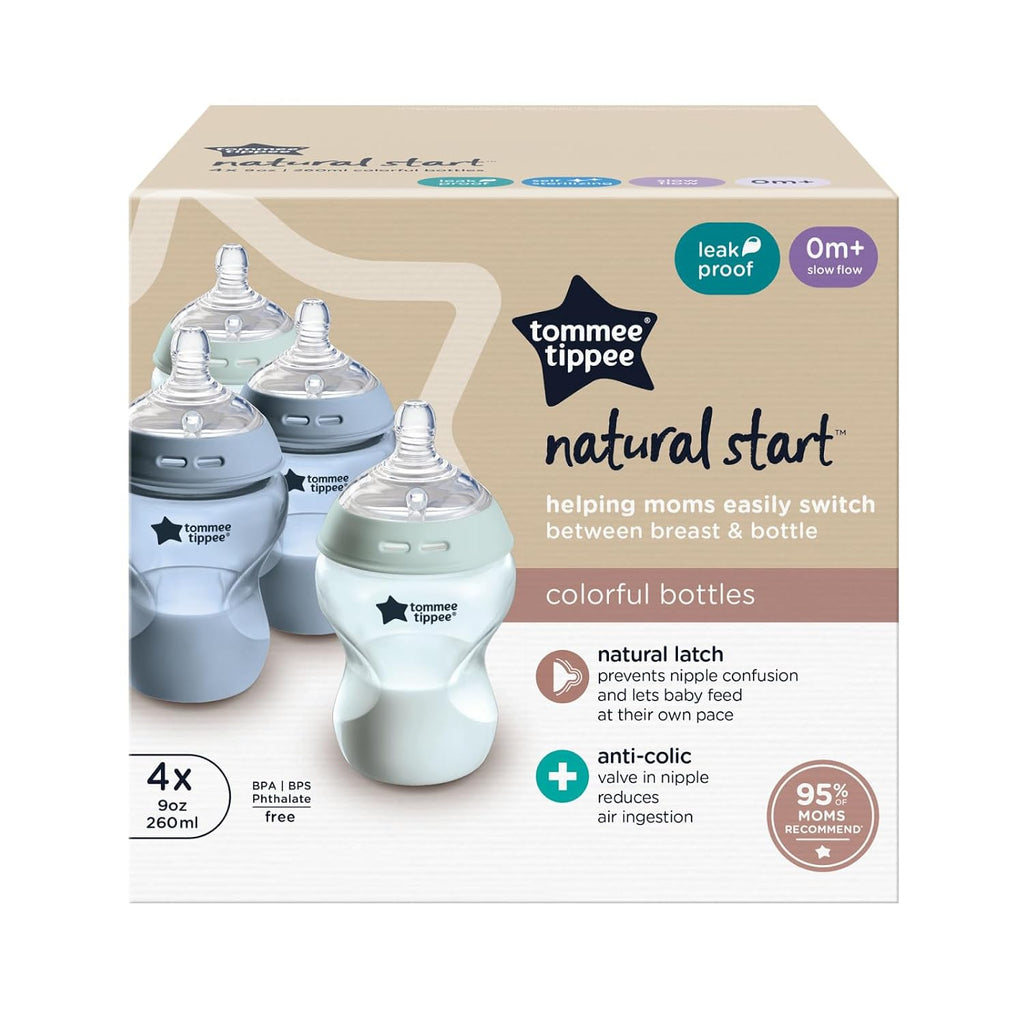 Tommee Tippee Natural Start - Biberones anticólicos de 9 onzas sin...