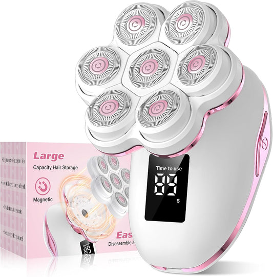 Jqznr Maquinillas de afeitar eléctricas para piernas de mujer, afei...